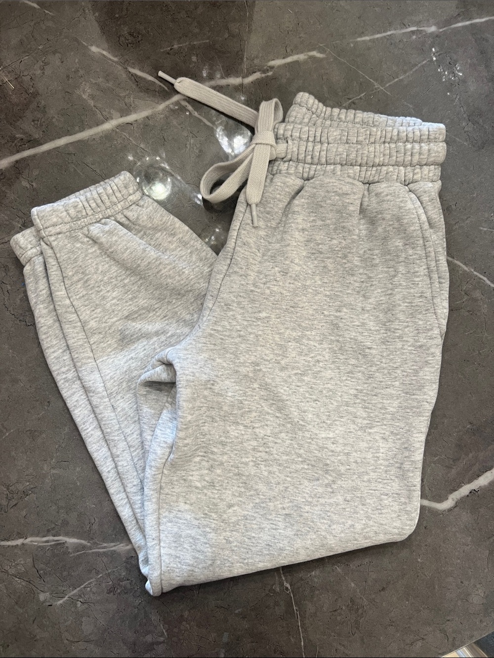 Fabletics Light Gray Pull-On Jogger Pants